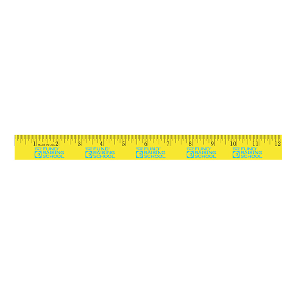 Yellow color option for 12" Enamel Wood Ruler   English Scale