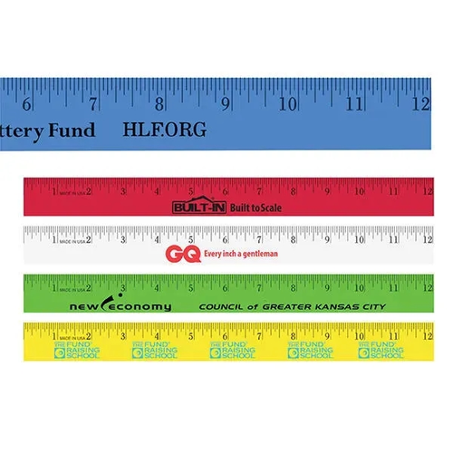 Main photo of 12" Enamel Wood Ruler   English Scale