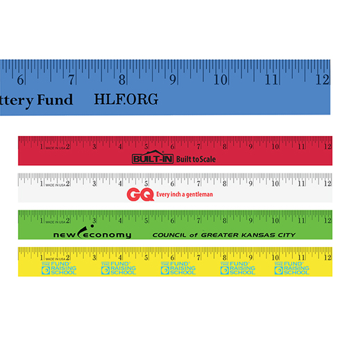 Main photo of 12" Enamel Wood Ruler   English Scale