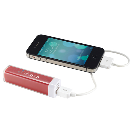 Red color option for Amp 2,200 M Ah Power Bank