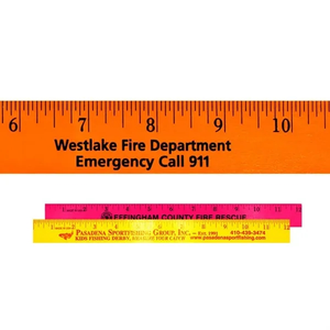 Photo of 12" Fluorescent Wood Ruler   English Scale