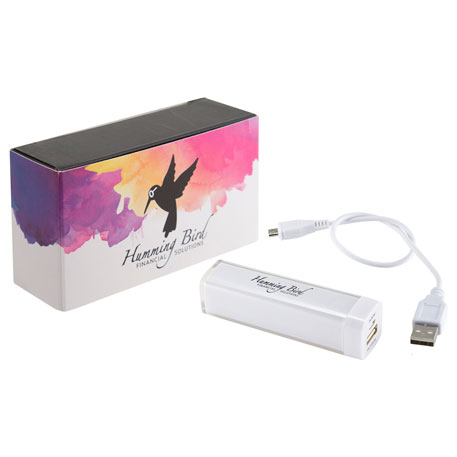 White color option for Ul Amp Power Bank With Full Color Wrap