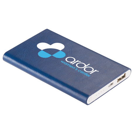 Blue color option for Ul Listed Abruzzo 4,000 M Ah Power Bank