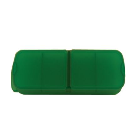 Translucent Green color option for Plastic Bandage Dispenser With Pill Case