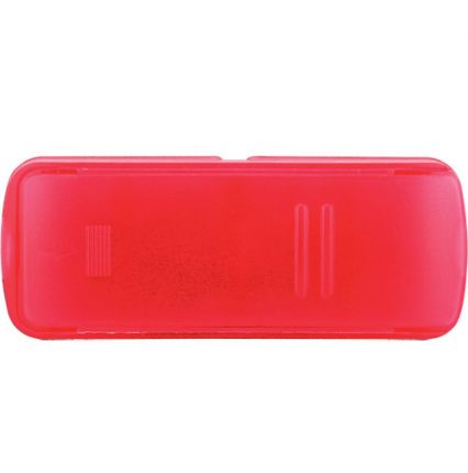 Translucent Red color option for Plastic Bandage Dispenser With Pill Case