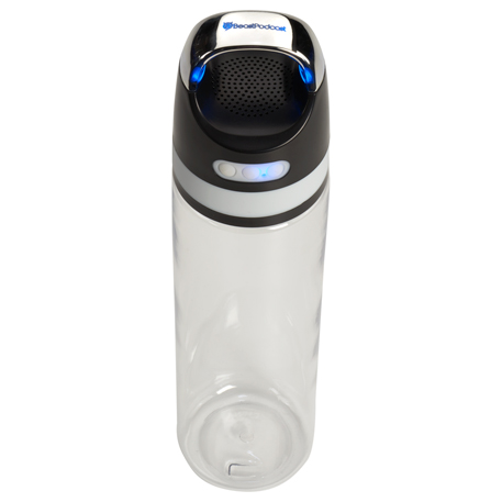 Clear color option for Ozzy Light Up Logo Bpa Free Audio Bottle 25oz