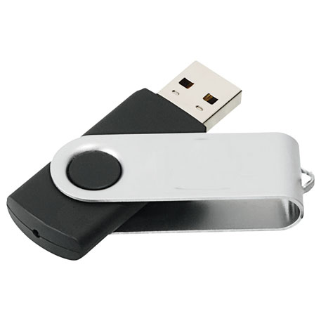 Black color option for Rotate Flash Drive 1 Gb