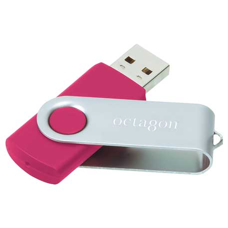 Magenta color option for Rotate Flash Drive 1 Gb