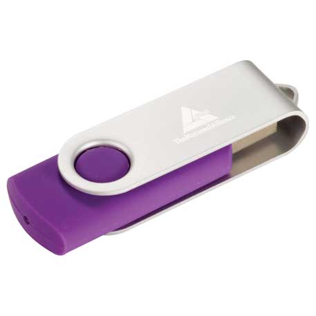 Purple color option for Rotate Flash Drive 1 Gb