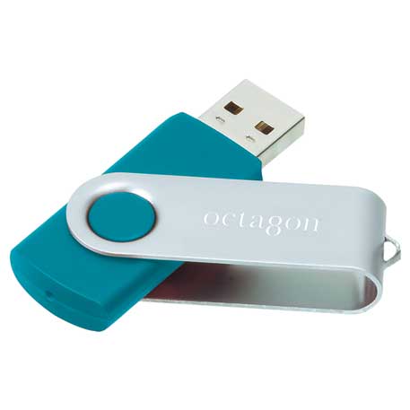 Dark Teal color option for Rotate Flash Drive 8 Gb