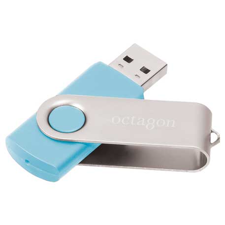 Sky Blue color option for Rotate Flash Drive 8 Gb