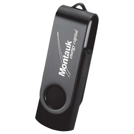 Black color option for Rotate 2 Tone Flash Drive 1 Gb