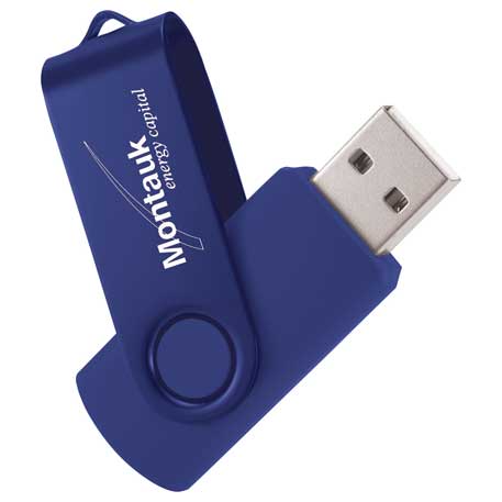 Blue color option for Rotate 2 Tone Flash Drive 1 Gb