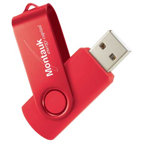 Corporate Red color option for Rotate 2 Tone Flash Drive 1 Gb