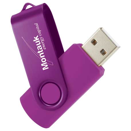 Purple color option for Rotate 2 Tone Flash Drive 1 Gb