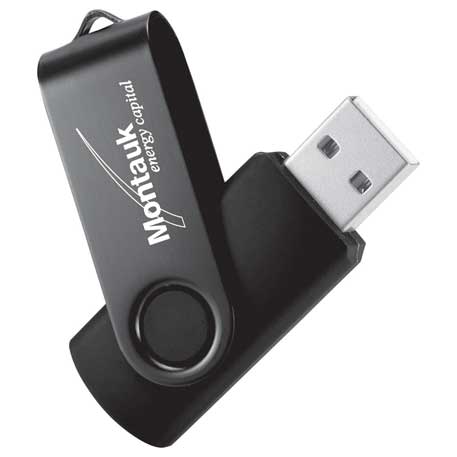 Black color option for Rotate 2 Tone Flash Drive 2 Gb