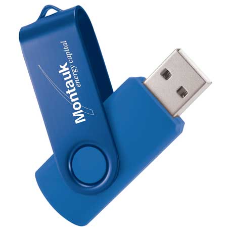 Corporate Blue color option for Rotate 2 Tone Flash Drive 2 Gb