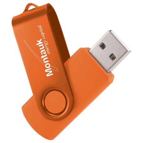 Orange color option for Rotate 2 Tone Flash Drive 2 Gb