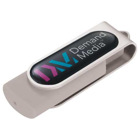 Silver color option for Domeable Rotate Flash Drive 4 Gb