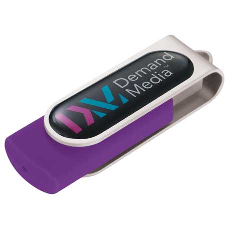 Violet color option for Domeable Rotate Flash Drive 4 Gb