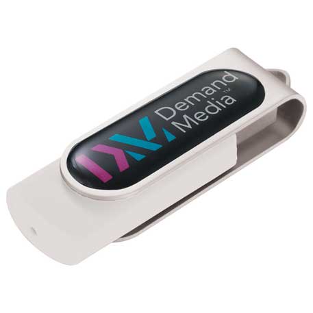White color option for Domeable Rotate Flash Drive 4 Gb