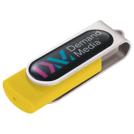 Yellow color option for Domeable Rotate Flash Drive 4 Gb