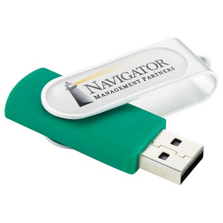 Green color option for Domeable Rotate Flash Drive 4 Gb