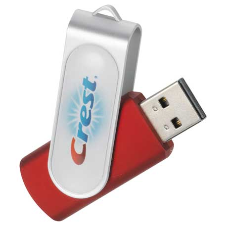 Red color option for Domeable Rotate Flash Drive 4 Gb