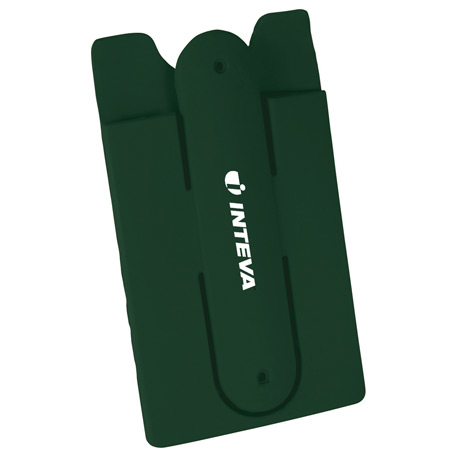 Green color option for Silicone Phone Wallet With Stand