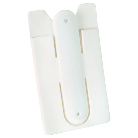 White color option for Silicone Phone Wallet With Stand