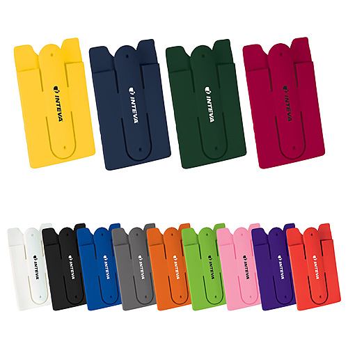 Main photo of Silicone Phone Wallet With Stand