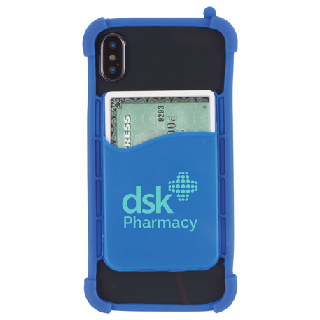 Royal Blue color option for Silicone Phone Wrap With Wallet