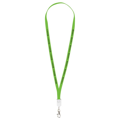 Lime Green color option for 2 In 1 Charging Cable Lanyard