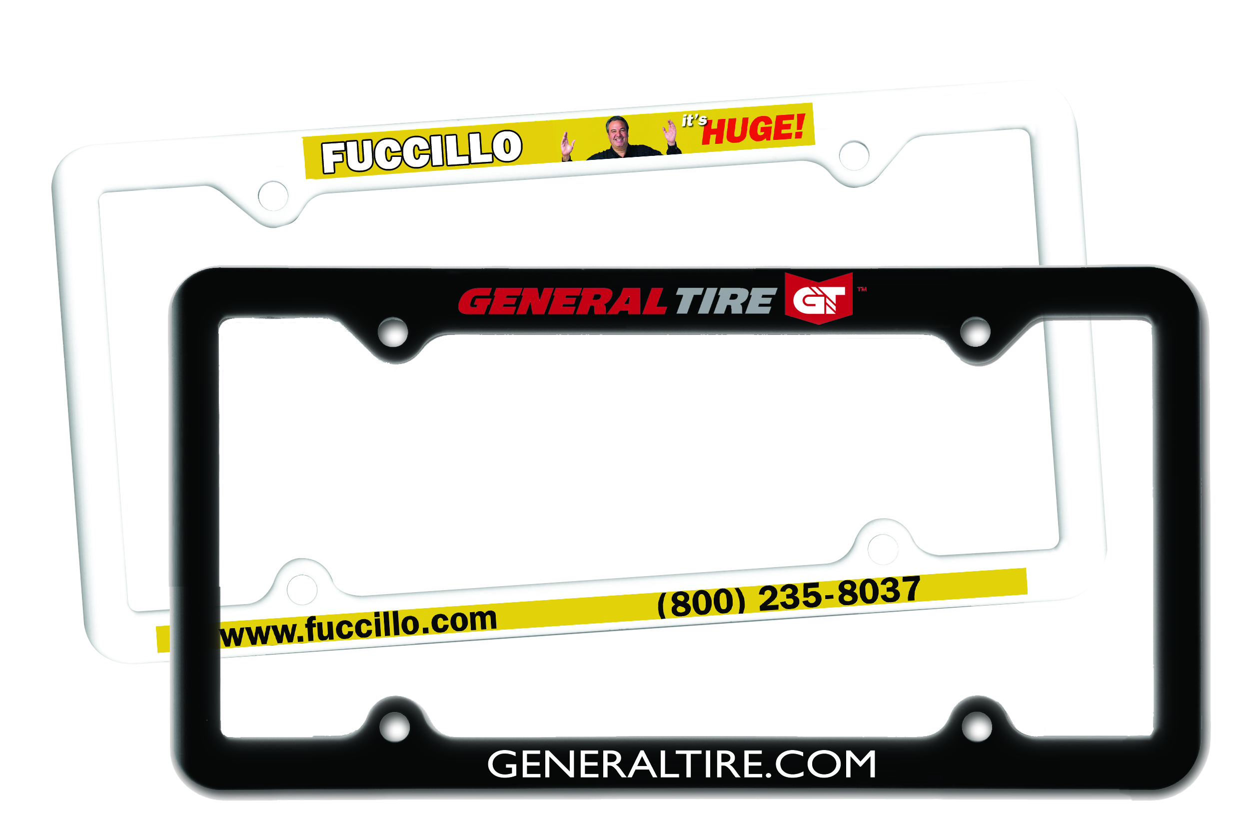 White color option for Thin Panel License Plate Frame,Full Color Digital