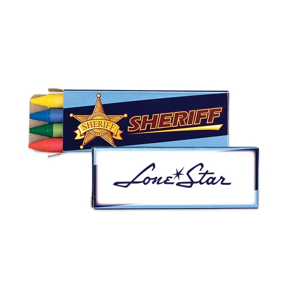 Multi color color option for 4 Pack Sheriff Crayons