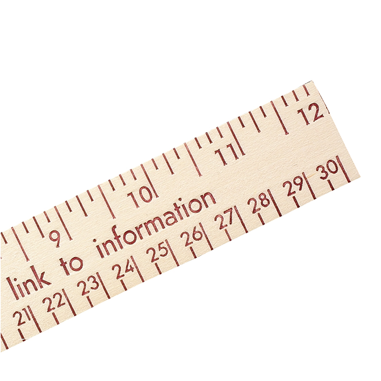 Wood color option for 12" Natural Finish Wood Ruler   English And Metric Scale