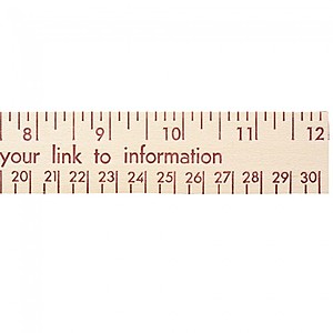 Photo of 12" Natural Finish Wood Ruler   English And Metric Scale