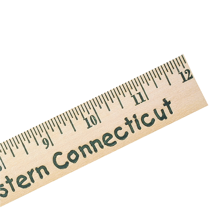 Wood color option for 12" Natural Finish Wood Ruler   English Scale