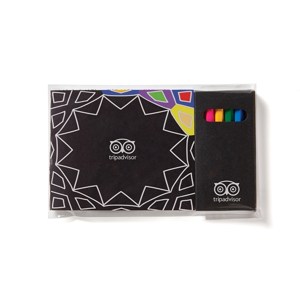 Black color option for Black Cover Adult Coloring Book & 6 Color Pencil Set To Go