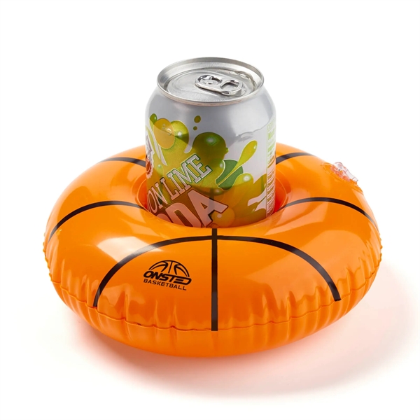 Orange-Black color option for Inflatable 7" Basketball Beverage Coaster