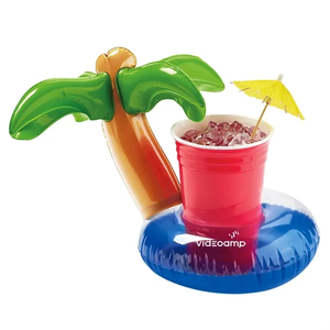 Photo of Inflatable 7" Palm Tree Lagoon Beverage Coaster