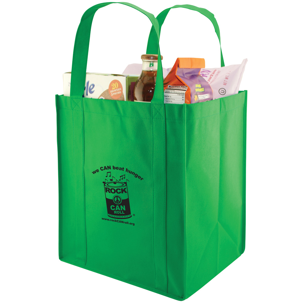Kelly Green color option for Grocery Tote 13 X 10 X 15