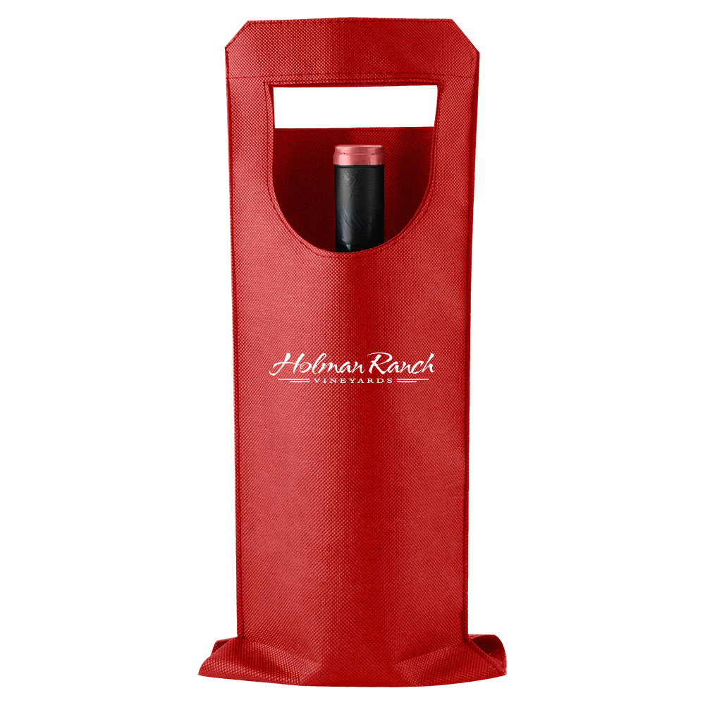 Red color option for 1 Bottle Wine Bag 6 X 16.25
