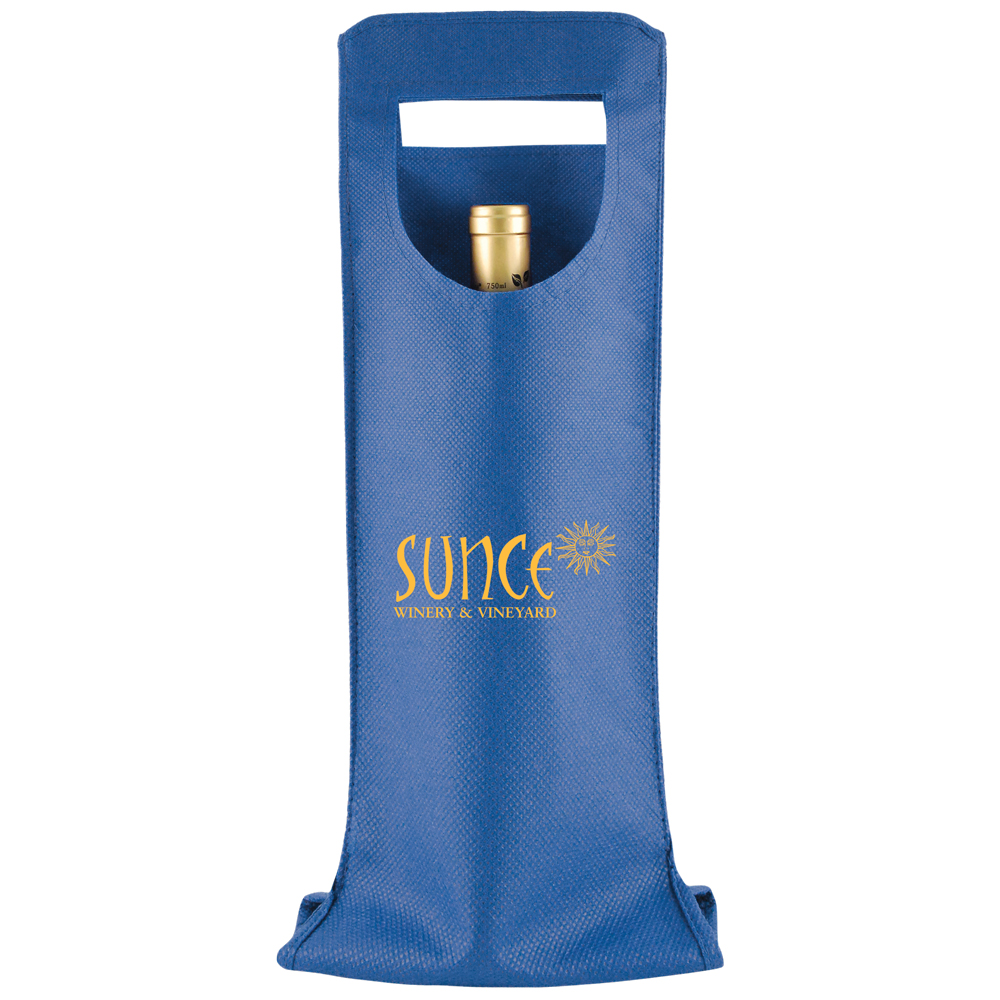 Royal Blue color option for 1 Bottle Wine Bag 6 X 16.25