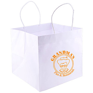 Photo of Wide Gusset Takeout Bag 10.25 X 10 X 10