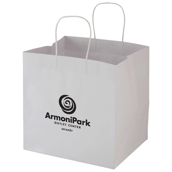 White color option for Wide Gusset Takeout Bag 12" W X 10" D X 12" H