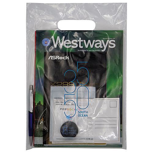 Photo of Clear Die Cut Merch Bag 9 X 13