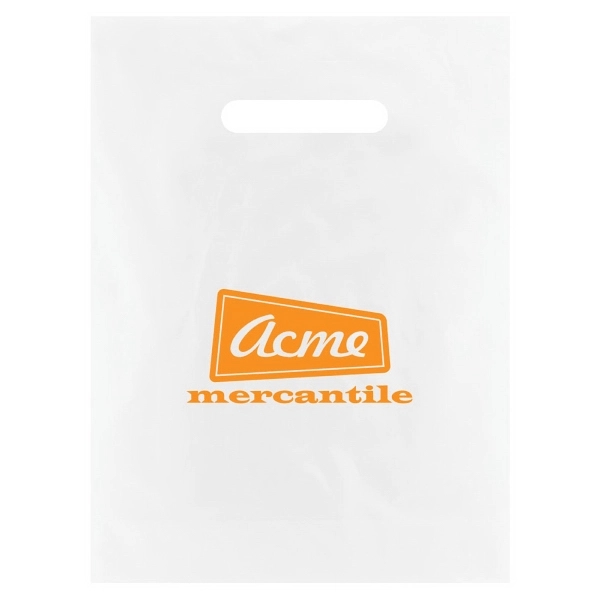 Clear color option for Frosted Die Cut Merchandise Bags 9 X 12