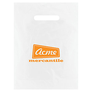 Photo of Frosted Die Cut Merchandise Bags 9 X 12
