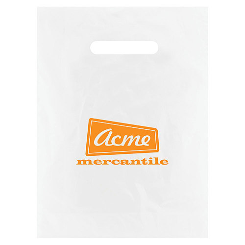 Photo of Frosted Die Cut Merchandise Bags 9 X 12